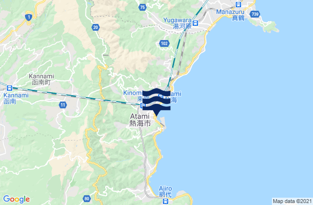 Mapa de mareas Atami-shi, Japan