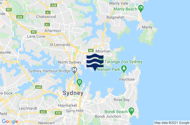 Mapa de mareas Athol Bay, Australia