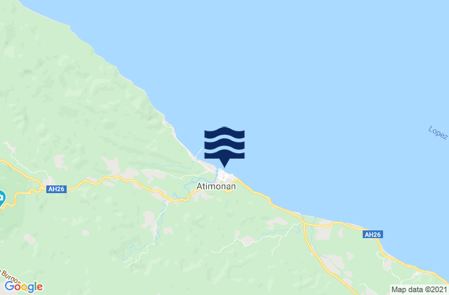 Mapa de mareas Atimonan, Philippines
