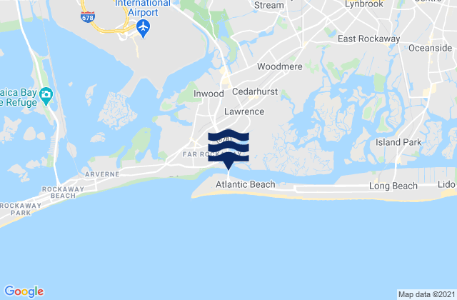 Mapa de mareas Atlantic Beach Bridge, United States