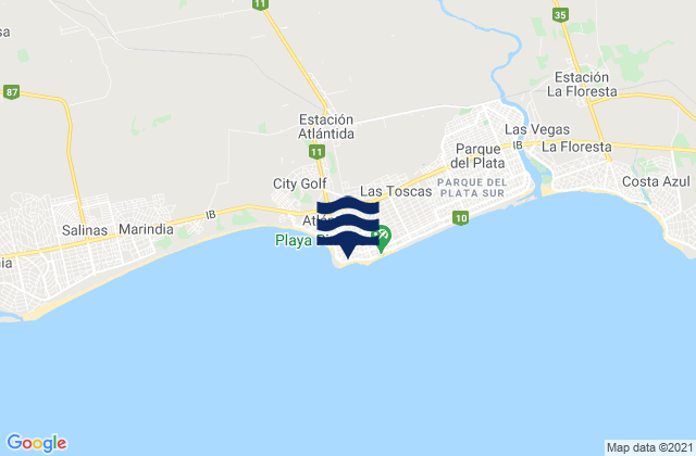 Mapa de mareas Atlántida, Uruguay