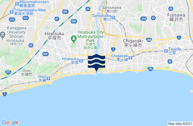 Mapa de mareas Atsugi, Japan