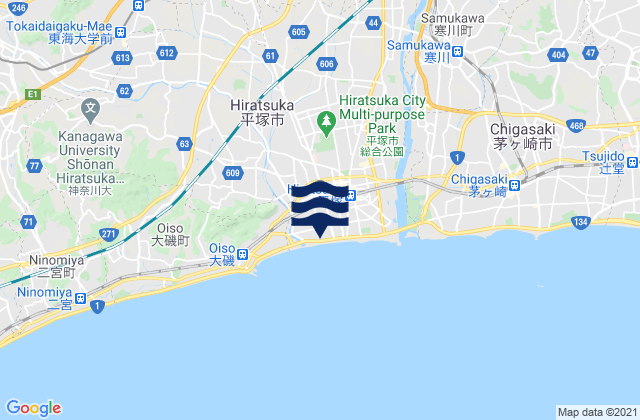 Mapa de mareas Atsugi Shi, Japan