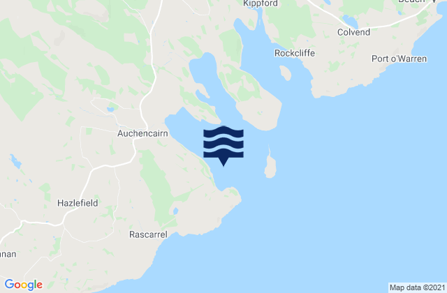 Mapa de mareas Auchencairn Bay, United Kingdom