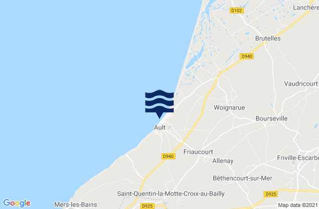 Mapa de mareas Ault, France