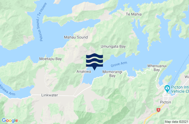 Mapa de mareas Aussie Bay, New Zealand