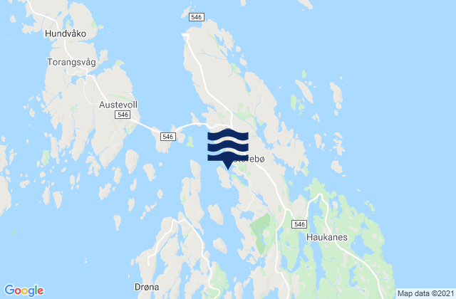 Mapa de mareas Austevoll, Norway