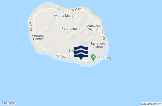 Mapa de mareas Avana, French Polynesia