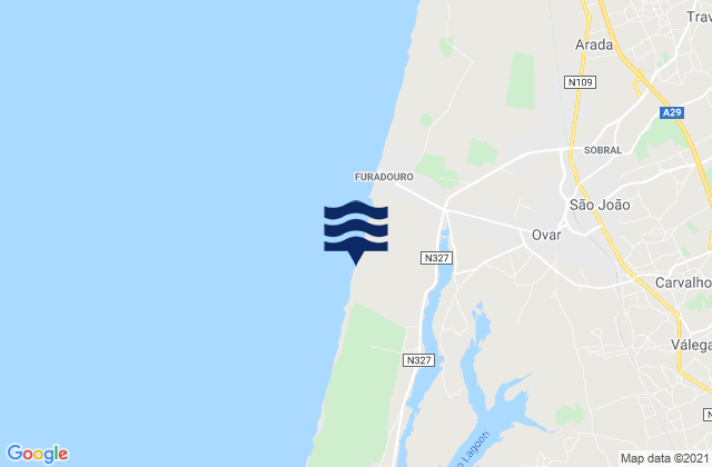 Mapa de mareas Avanca, Portugal