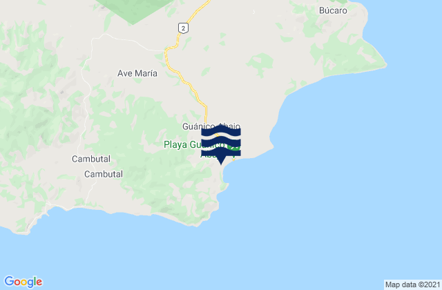 Mapa de mareas Ave María, Panama