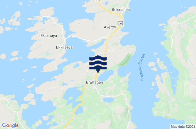 Mapa de mareas Averøy, Norway