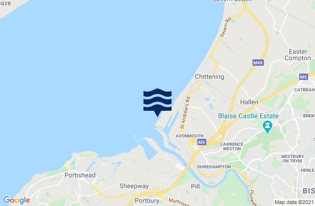 Mapa de mareas Avonmouth, United Kingdom