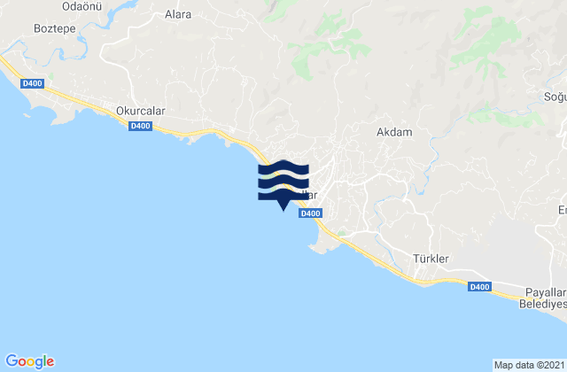 Mapa de mareas Avsallar, Turkey