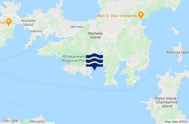 Mapa de mareas Awaawaroa Bay, New Zealand