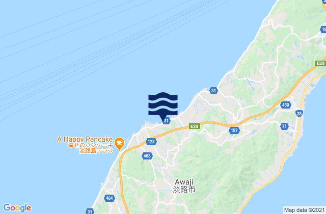 Mapa de mareas Awaji Shi, Japan