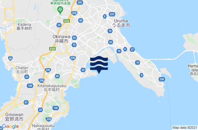 Mapa de mareas Awase, Japan