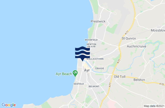 Mapa de mareas Ayr, United Kingdom