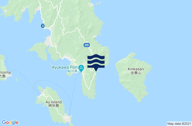 Mapa de mareas Ayukawa, Japan