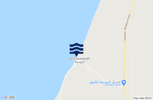 Mapa de mareas Az Zuwaytīnah, Libya
