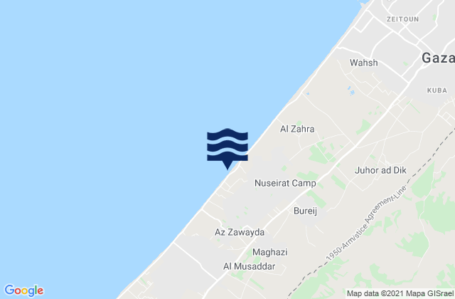 Mapa de mareas Az Zuwāydah, Palestinian Territory