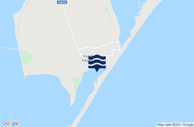 Mapa de mareas Azovske, Ukraine