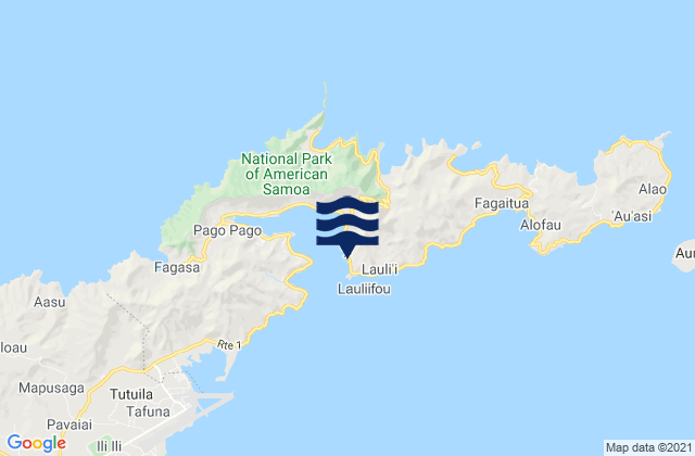 Mapa de mareas Aūa, American Samoa
