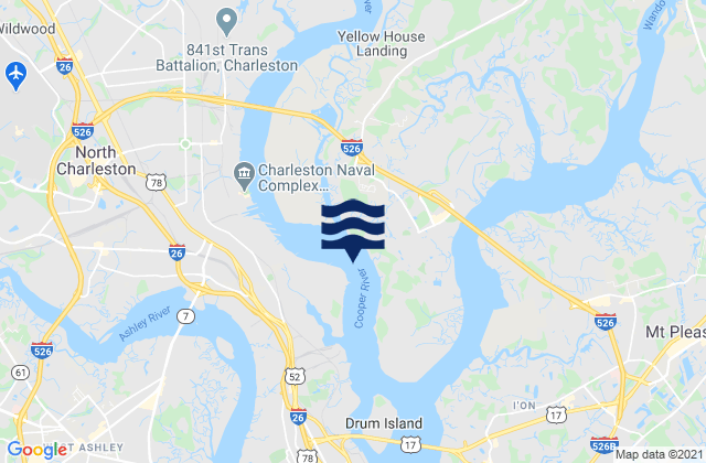 Mapa de mareas Back River entrance, United States