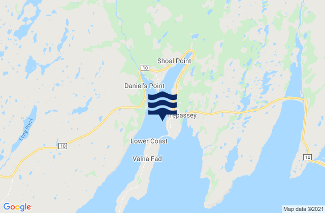 Mapa de mareas Backside (of Trepassey), Canada
