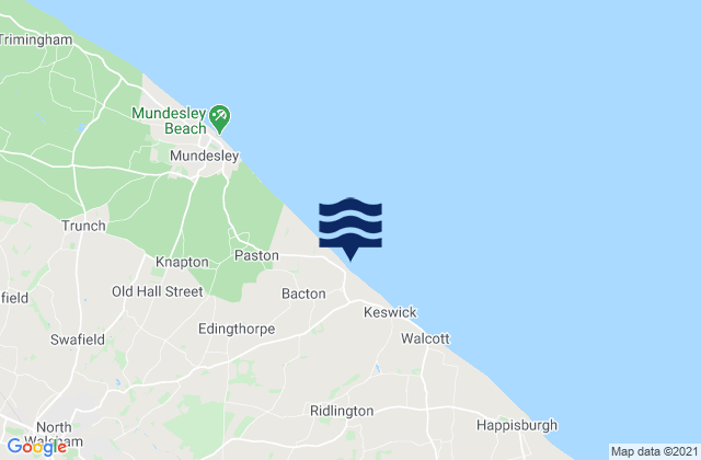 Mapa de mareas Bacton Beach, United Kingdom