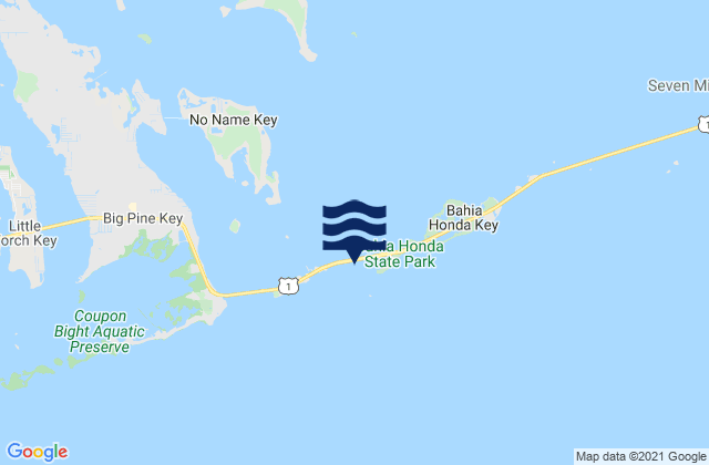 Mapa de mareas Bahia Honda Harbor, United States