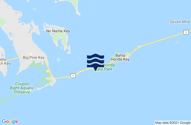 Mapa de mareas Bahia Honda Key (Bahia Honda Channel), United States