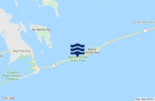 Mapa de mareas Bahia Honda Key (Bridge), United States