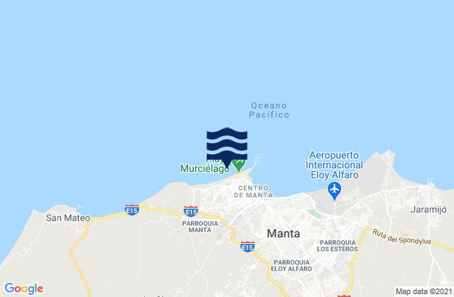 Mapa de mareas Bahia Manta, Ecuador