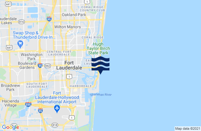 Mapa de mareas Bahia Mar Yacht Club, United States