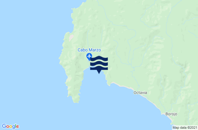 Mapa de mareas Bahia Octavia, Colombia
