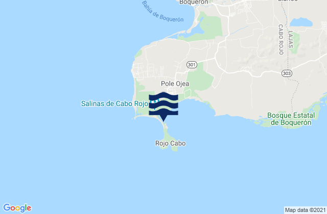 Mapa de mareas Bahia Salinas, Puerto Rico