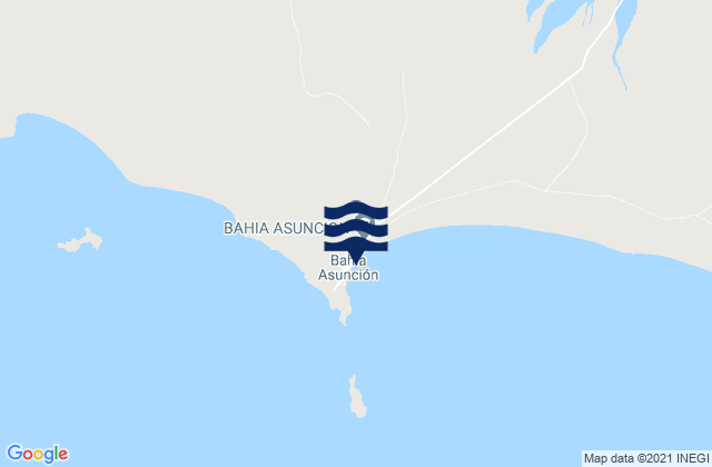 Mapa de mareas Bahía Asunción, Mexico