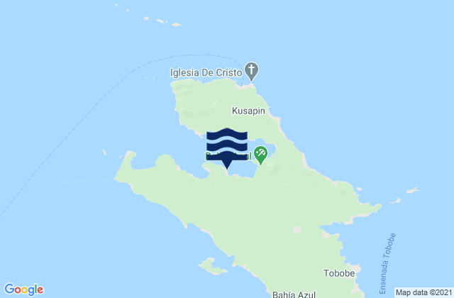 Mapa de mareas Bahía Azul, Panama