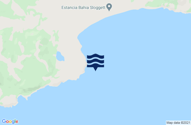 Mapa de mareas Bahía Sloggett, Argentina