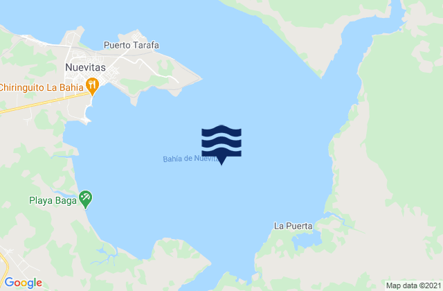 Mapa de mareas Bahía de Nuevitas, Cuba