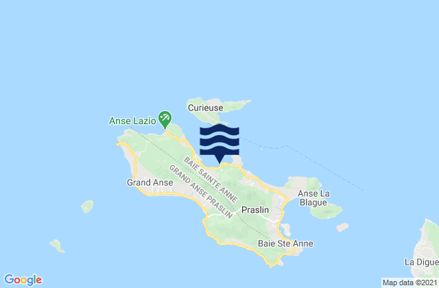 Mapa de mareas Baie Sainte Anne, Seychelles