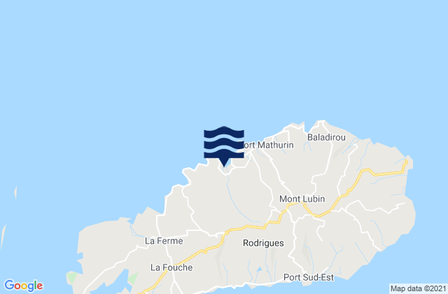 Mapa de mareas Baie aux Huîtres, Mauritius