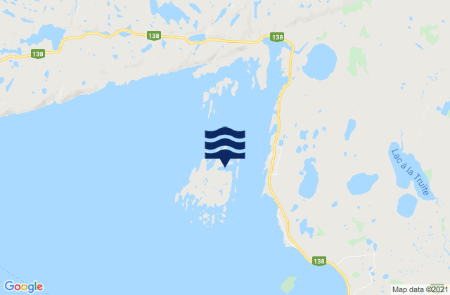 Mapa de mareas Baie de Brador, Canada