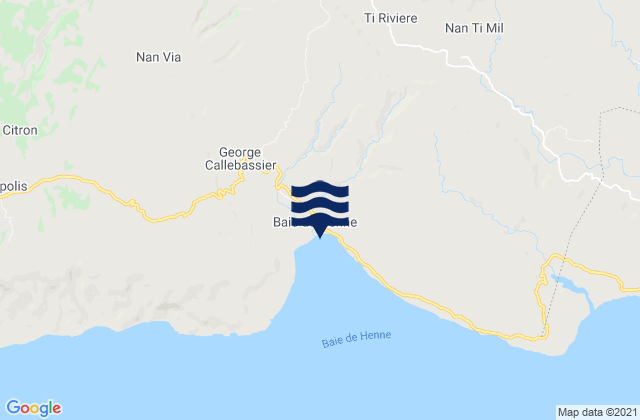 Mapa de mareas Baie de Henne, Haiti