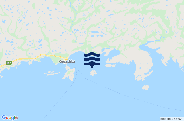 Mapa de mareas Baie de Kegaska, Canada
