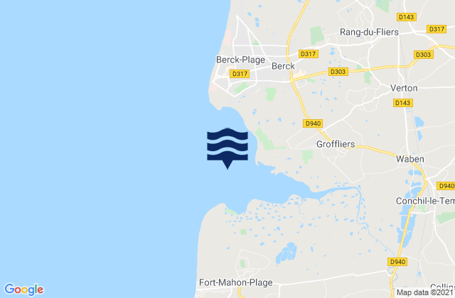 Mapa de mareas Baie de l'Authie, France