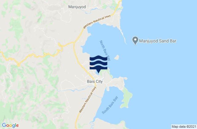 Mapa de mareas Bais, Philippines