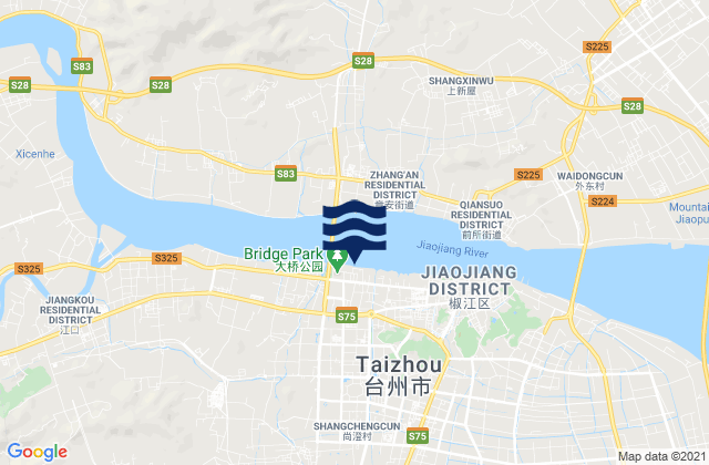 Mapa de mareas Baiyun, China