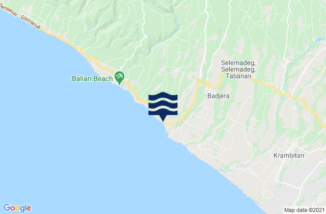 Mapa de mareas Bajera, Indonesia
