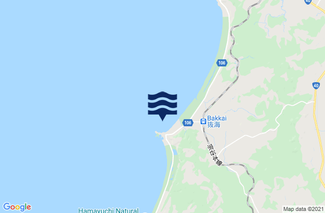 Mapa de mareas Bakkai, Japan
